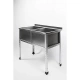 Ванна моечная двухсекционная с бортом ВМС-2/4-Б-ЭЦ