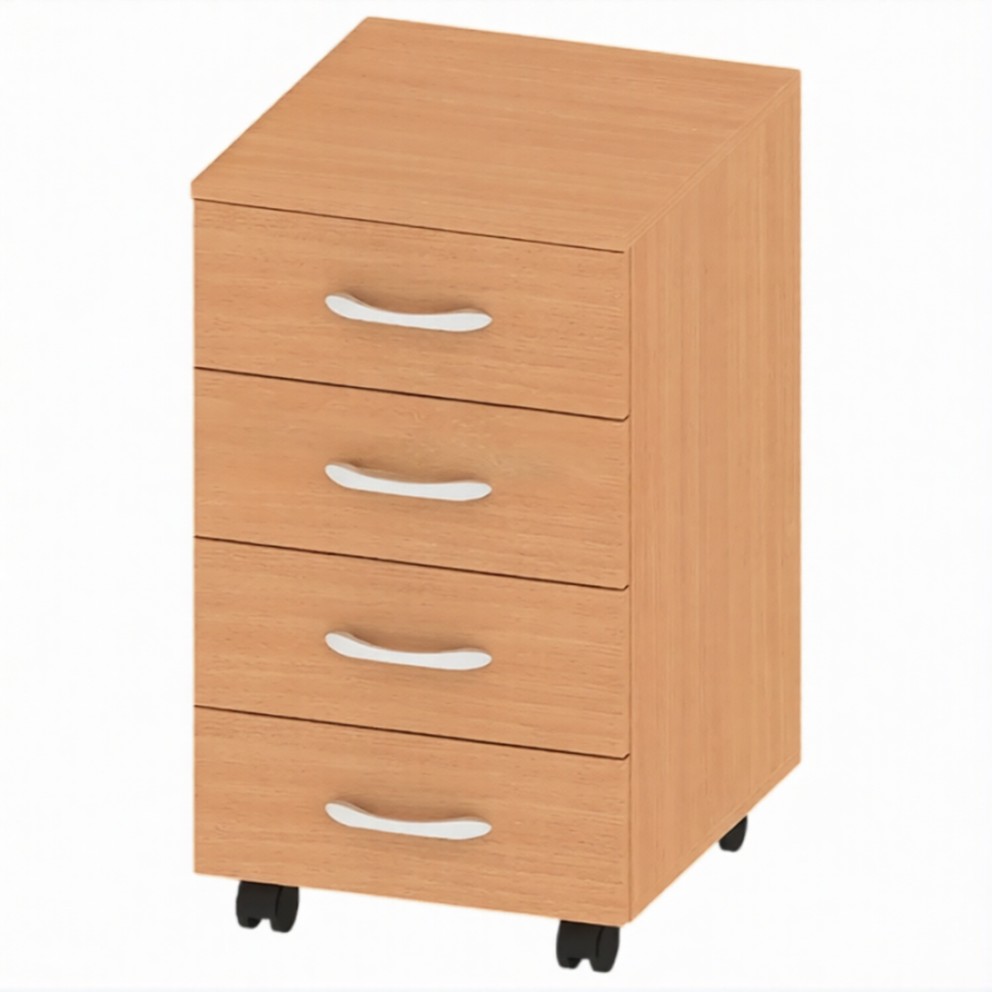 Тумба офисная с 4-мя ящиками ТМ-ТР-13-1