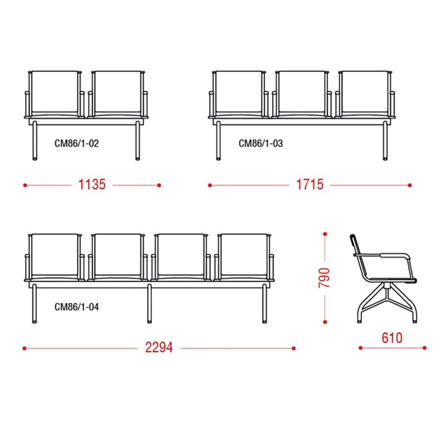 Многоместная секция Тайм-Аут (модель СМ 86/1)