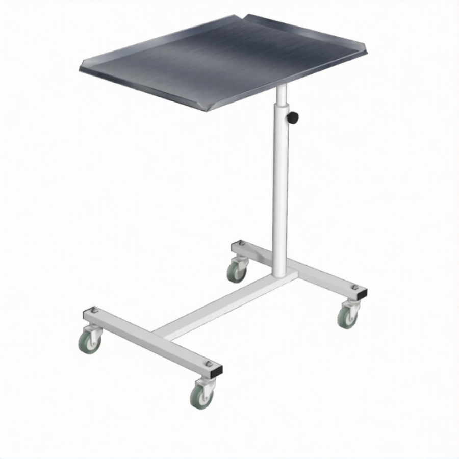 Стол инструментальный надкроватный типа «Гусь» СНг (каркас белый)