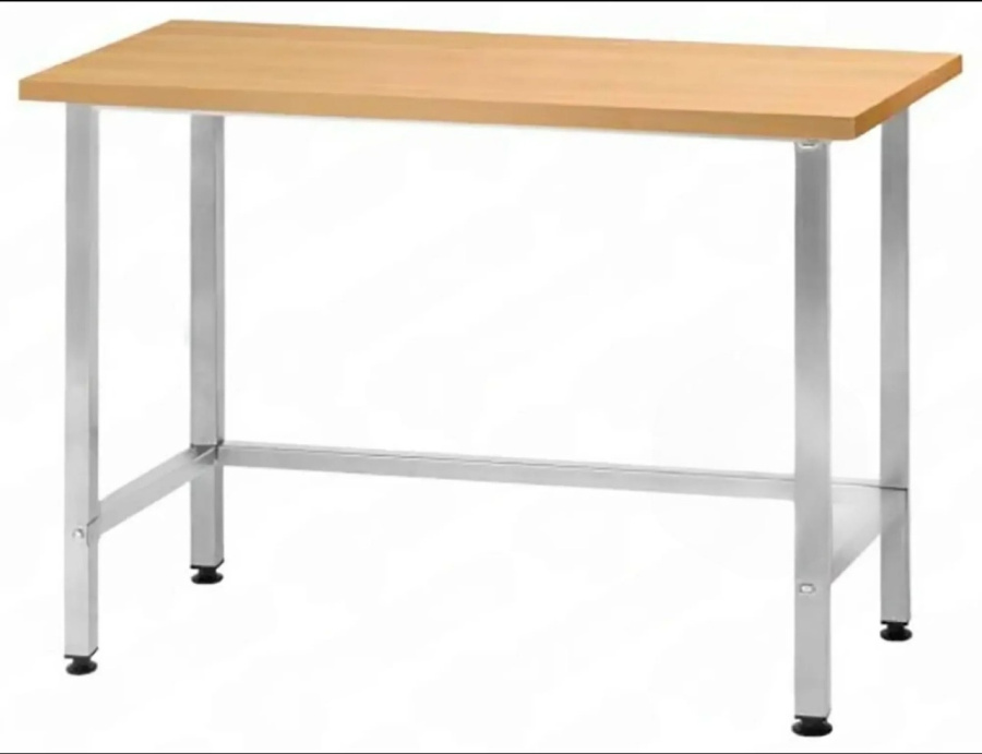 Стол кондитерский СПРн 860х1200х700 «Norma Inox» бук/40 (полка-обвязка сварная; ножка проф., тр. 40)