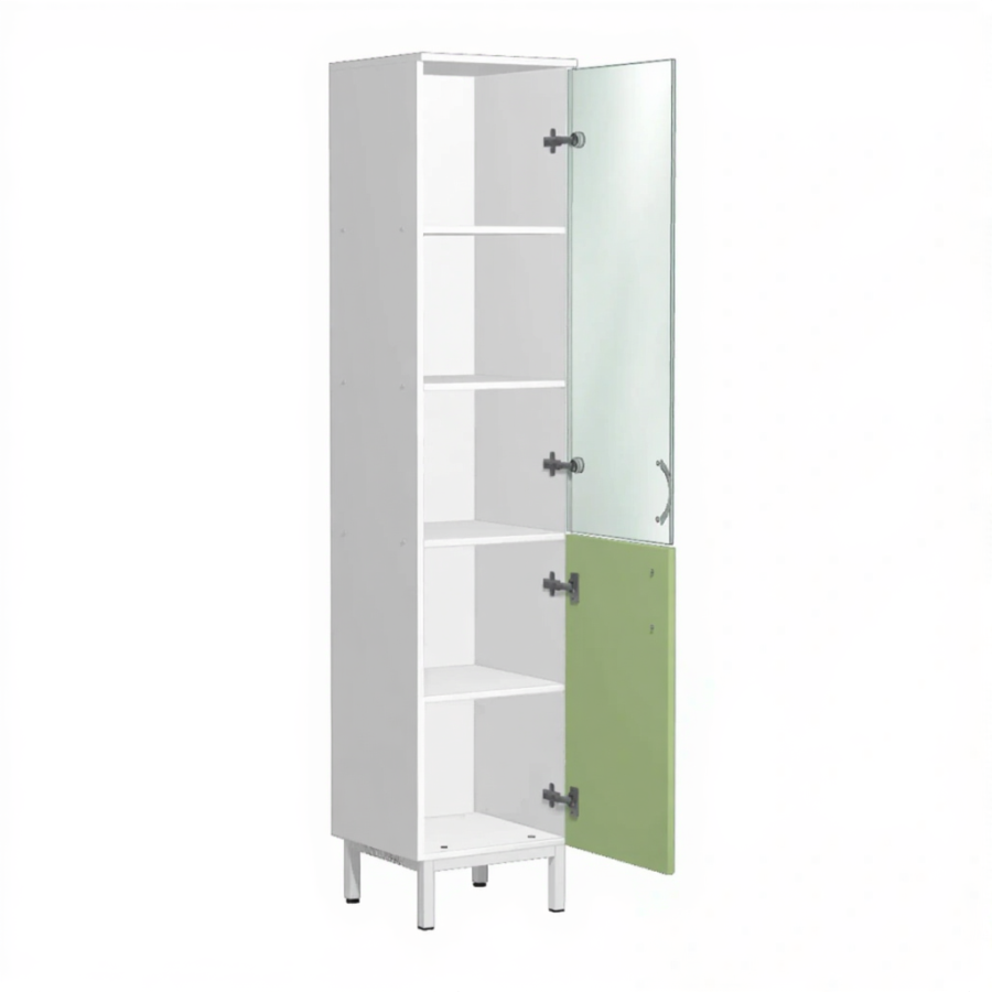 Шкаф-пенал для документов и материалов П-4.1 (ЛДСП белый, каркас белый)