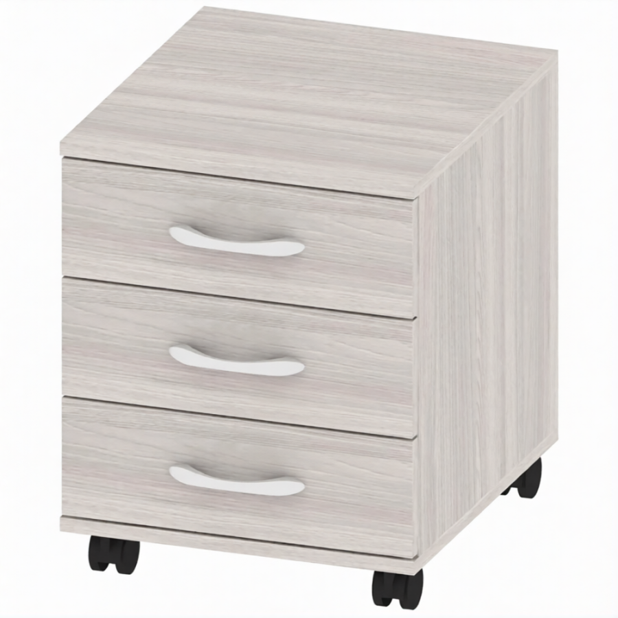 Тумба офисная деревянная СТ-ШП-10, ясень шимо светлый