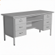 Стол лабораторный СЛ-110 с 2-мя тумбами (1500х600х750) (постформинг серый, каркас серый)
